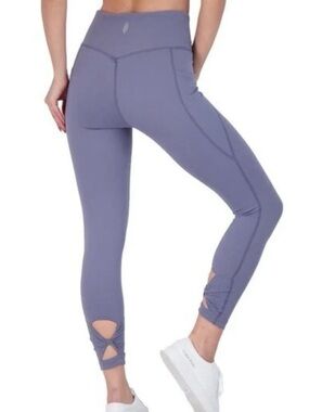 FP Movement by Free People Lavender High-Waist Leggings with Ankle Cutouts